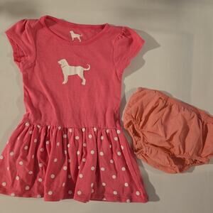 Black‎ Dog Pink Polka Dot Dress 18mos